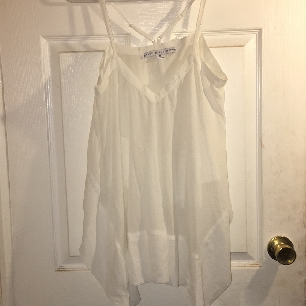 White spaghetti strap